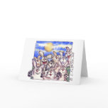 Cute Cartoon Rabbit Full Moon Card