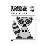 Cute Cartoon Raccoon Postage Stamp