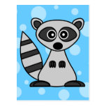 Cute Cartoon Raccoon Postcard