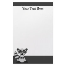 Cute Cartoon Raccoon Stationery