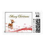 Cute Cartoon Reindeer Christmas Stamps