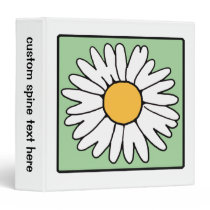 Cute Cartoon Retro Daisy Spring Garden Flower binders