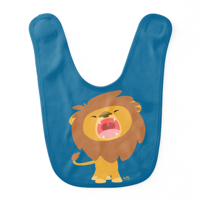 Cute Cartoon Roaring Lion Baby Bib