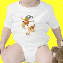 Fato Running do bebê da cabra dos desenhos animado t - shirts by Lioness_Graphics Fato Running do bebê da cabra dos desenhos animado t - shirts
