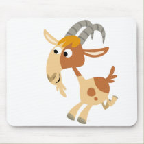 Cute Cartoon Running Goat Children Mousepad by Lioness_Graphics Cute Cartoon Running Goat Children Mousepad