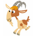 Cute Cartoon Running Goat Women T-Shirt