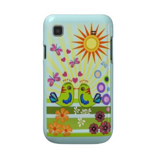 Cute Cartoon Samsung Galaxy case with Love Birds