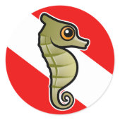 Cute Scubadorable Dwarf Seahorse Dive Flag 