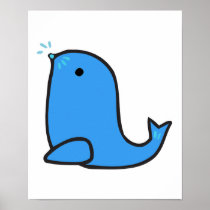 cute cartoon seal posters