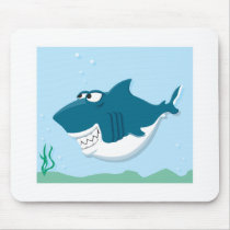 cute cartoon shark mousepads