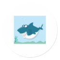 cute cartoon shark stickers