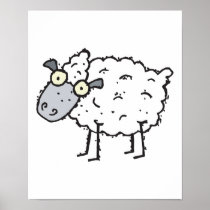 cute cartoon sheep posters