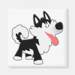 Cute Cartoon Siberian Husky Magnet magnets