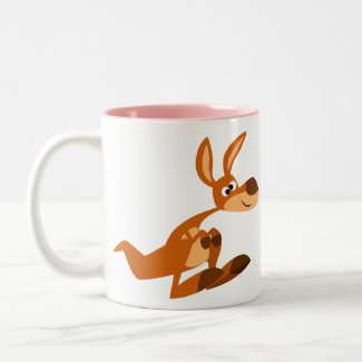 Cute Cartoon Silly Kangaroo mug mug