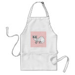 Cute Cartoon Silver Ferret Star Background aprons
