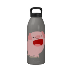 Cute Cartoon Singing Pig 32oz Water Bottle