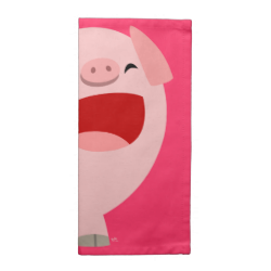 Cute Cartoon Singing Pig Cloth Napkin