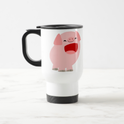 Cute Cartoon Singing Pig Commuter Mug