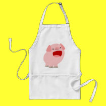 Cute Cartoon Singing Pig Cooking Apron