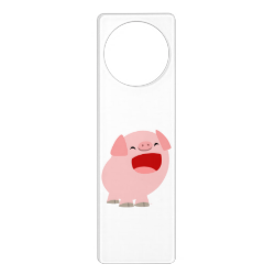 Cute Cartoon Singing Pig Door Hanger