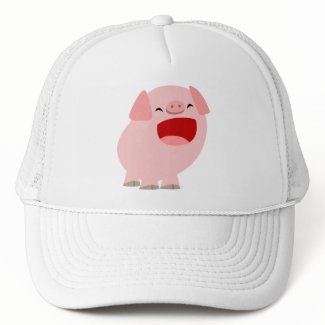 Cute Cartoon Singing Pig Hat hat