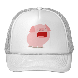 Cute Cartoon Singing Pig Hat