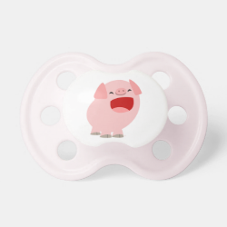 Cute Cartoon Singing Pig Pacifier BooginHead Pacifier