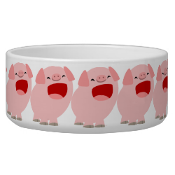 Cute Cartoon Singing Pig Pet Bowl