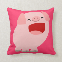 Cute Cartoon Singing Pig Pillow