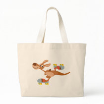 Cute Cartoon Skating Kangaroo Bag