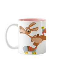 Cute Cartoon Skating Kangaroo Mug