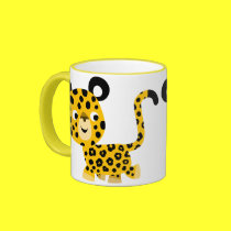 Cute Cartoon Smiling Leopard Mug mugs