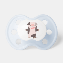 Cute Cartoon Smiling Pig Pacifier BooginHead Pacifier