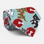 Cute Cartoon Spotted Doggies & Bones Fun Pet Tie ties