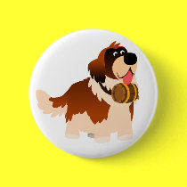 Nettes Karikatur-Bernhardiner-Knopf-Abzeichen buttons