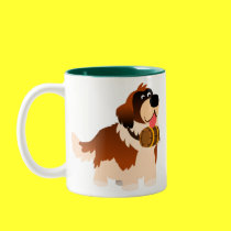 Cute Cartoon St Bernard Mug mugs