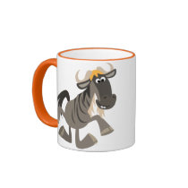 Cute Cartoon Tap Dancing Wildebeest Mug