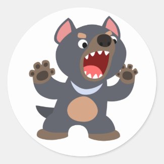 Cute Cartoon Tasmanian Devil Sticker
