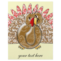 Cute Cartoon Thanksgiving Turkey flyers
