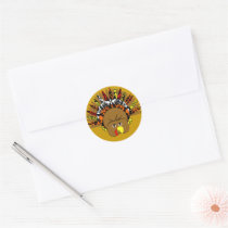 Cute Cartoon Thanksgiving Turkey Sticker by samack Cute Cartoon Thanksgiving Turkey Sticker