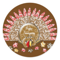 Cute Cartoon Thanksgiving Turkey stickers