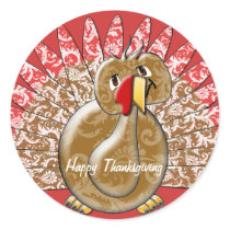 Cute Cartoon Thanksgiving Turkey stickers