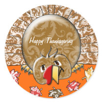 Cute Cartoon Thanksgiving Turkey stickers