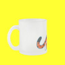 Cute Cartoon Tiger on The Prowl  Frosted Mug mugs
