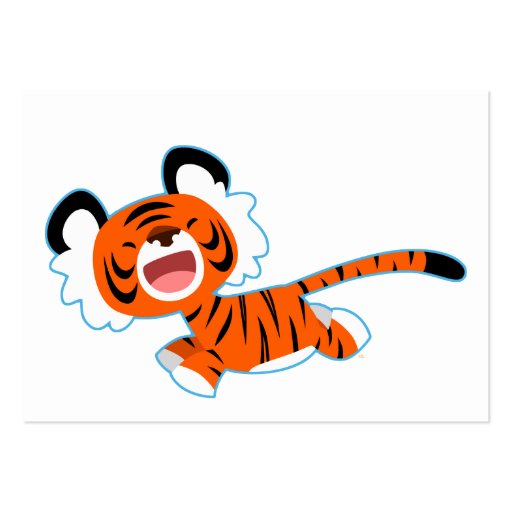 Cute Cartoon Tiger On The Run ACEO/Business Card