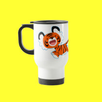Cute Cartoon Tiger On The Run Travel/Commuter Mug mugs
