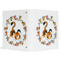 Cute Cartoon Tigers Mandala (Blue) Avery Binder binder