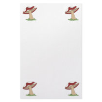Cute Cartoon Toadstools Mushrooms Design Stationery Design