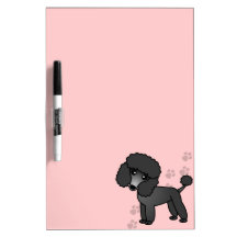 Cute Cartoon Toy / Miniature Black Poodle Dry Erase Board
