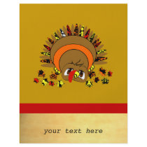 Cute Cartoon Turkey Business Flyer